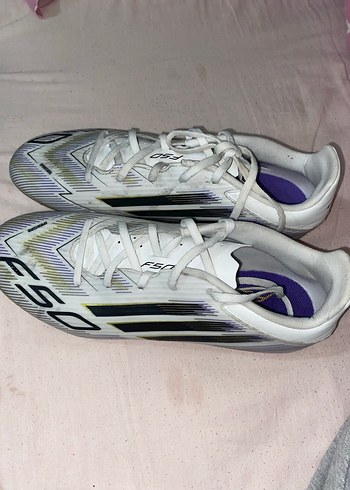 Bağcıklı Beyaz Erkek Futbol Ayakkabısı - Görsel 2