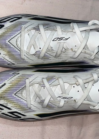 Bağcıklı Beyaz Erkek Futbol Ayakkabısı - Görsel 4