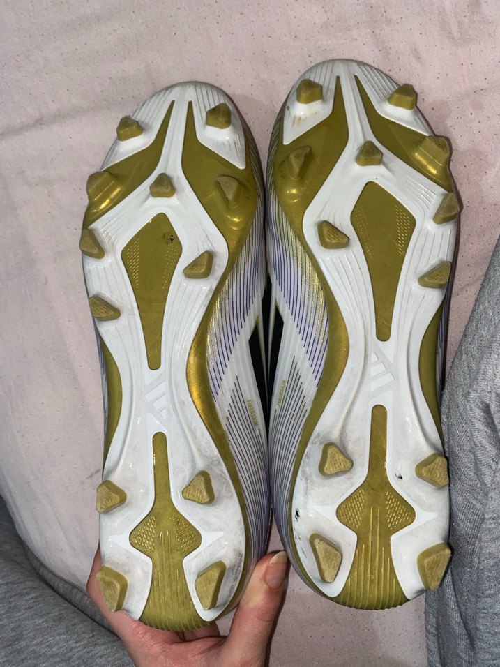 Bağcıklı Beyaz Erkek Futbol Ayakkabısı - Görsel 5