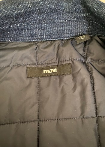 Kadın Lacivert Düğmeli Denim Ceket - Görsel 5