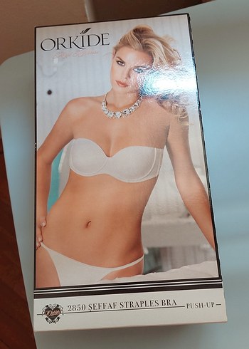 Beyaz Modern Klasik Straplez Sütyen - Görsel 2