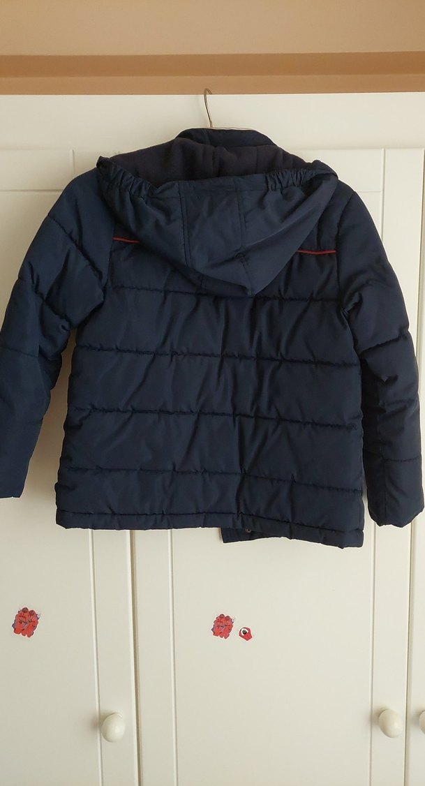 Erkek Çocuk Lacivert Düğmeli Street Wear Mont - Görsel 3