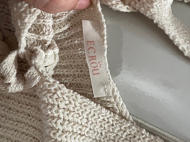 diğer Beden ten rengi Renk Ecrou triko crop
