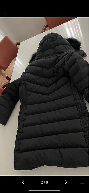 Zara kaz tüyü mont - Görsel 2