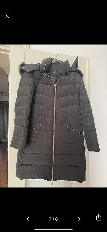 Zara kaz tüyü mont - Görsel 7