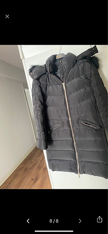 Zara kaz tüyü mont - Görsel 8