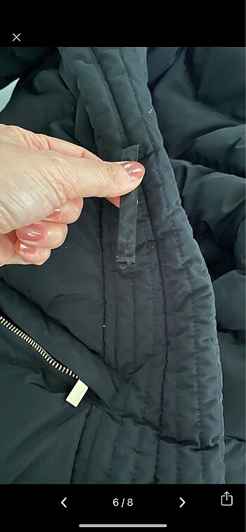 Zara kaz tüyü mont - Görsel 6