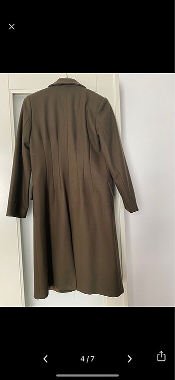 Zara haki yün kaban - Görsel 4