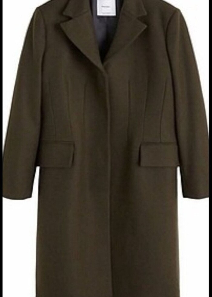 Zara haki yün kaban - Görsel 2