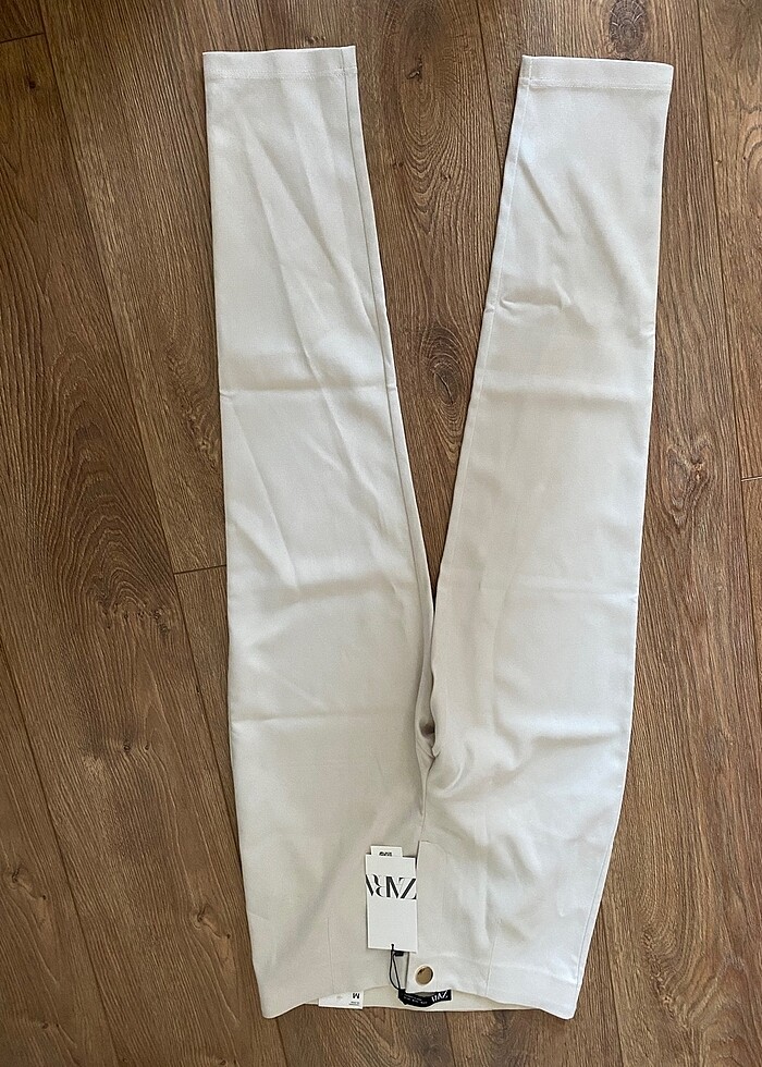 Zara krem rengi tayt pantolon - Görsel 4