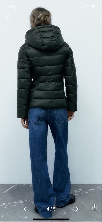 Zara yeşil kısa mont - Görsel 3