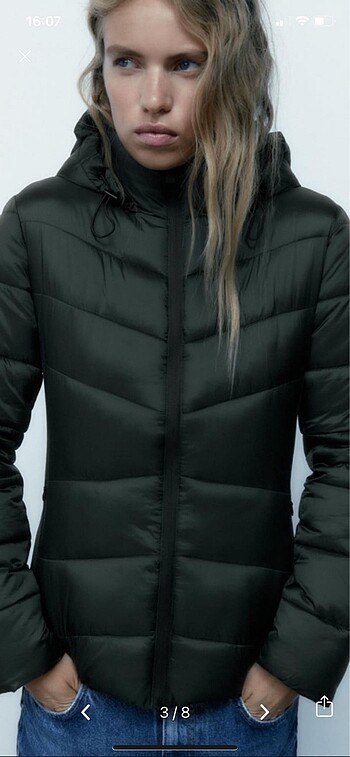 Zara yeşil kısa mont - Görsel 2