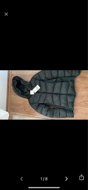 Zara yeşil kısa mont - Görsel 8