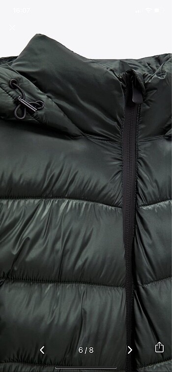 Zara yeşil kısa mont - Görsel 5