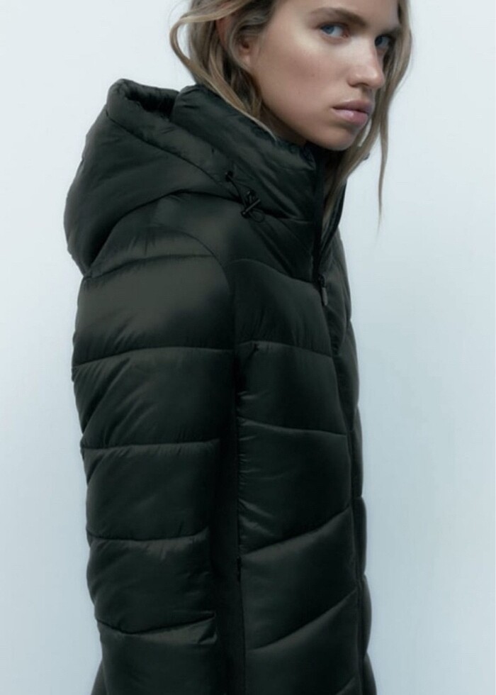 Zara yeşil kısa mont - Görsel 4