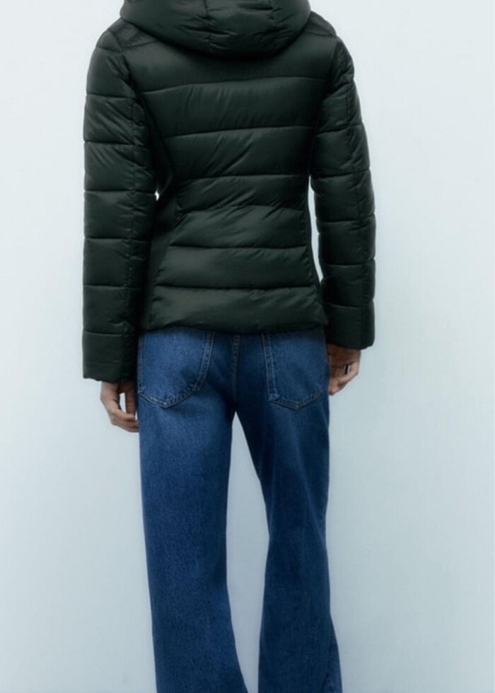 Zara yeşil kısa mont - Görsel 3