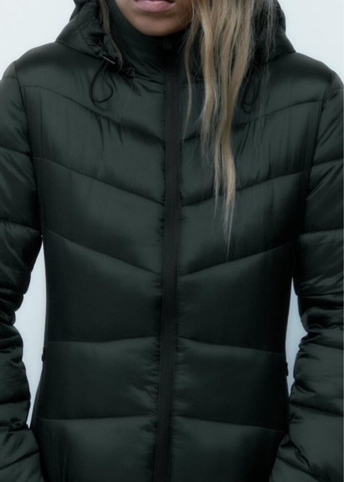 Zara yeşil kısa mont - Görsel 2