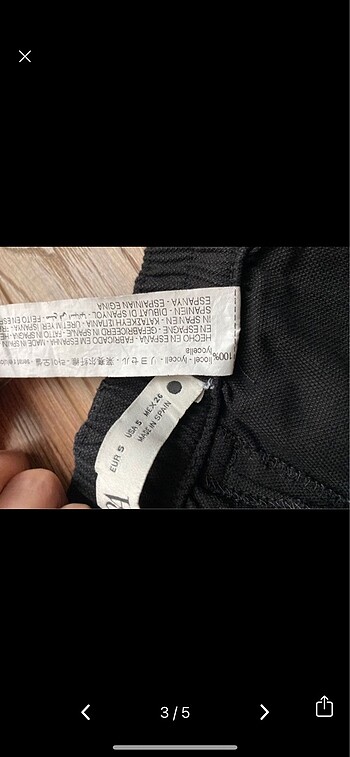 Zara siyah şort - Görsel 3