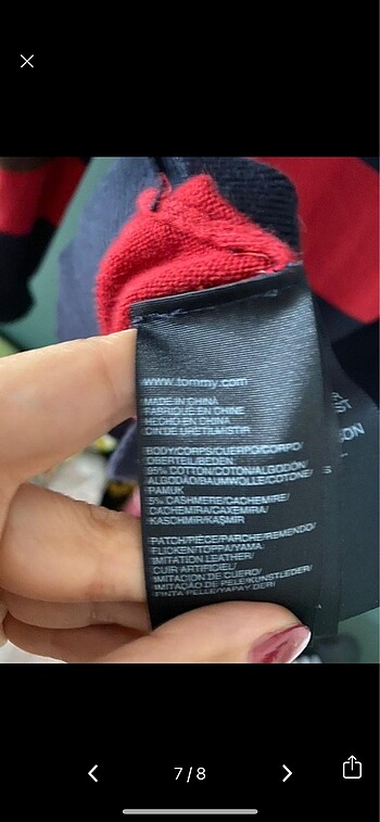 Tommy hilfiger kaşmir erkek kazak - Görsel 7