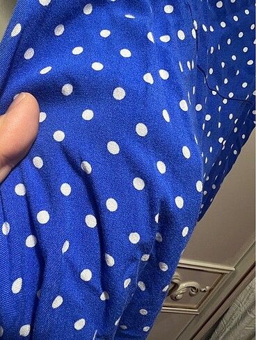 Trendyol & Milla Mavi puanlı elbise