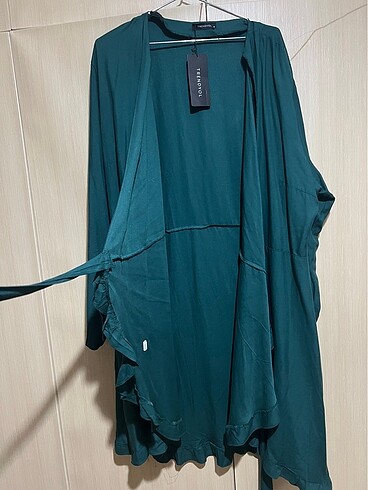 48 Beden Oversize bağlamalı elbise