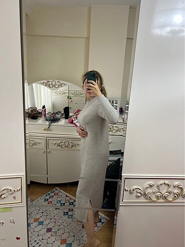 38 Beden gri Renk Sweat elbise