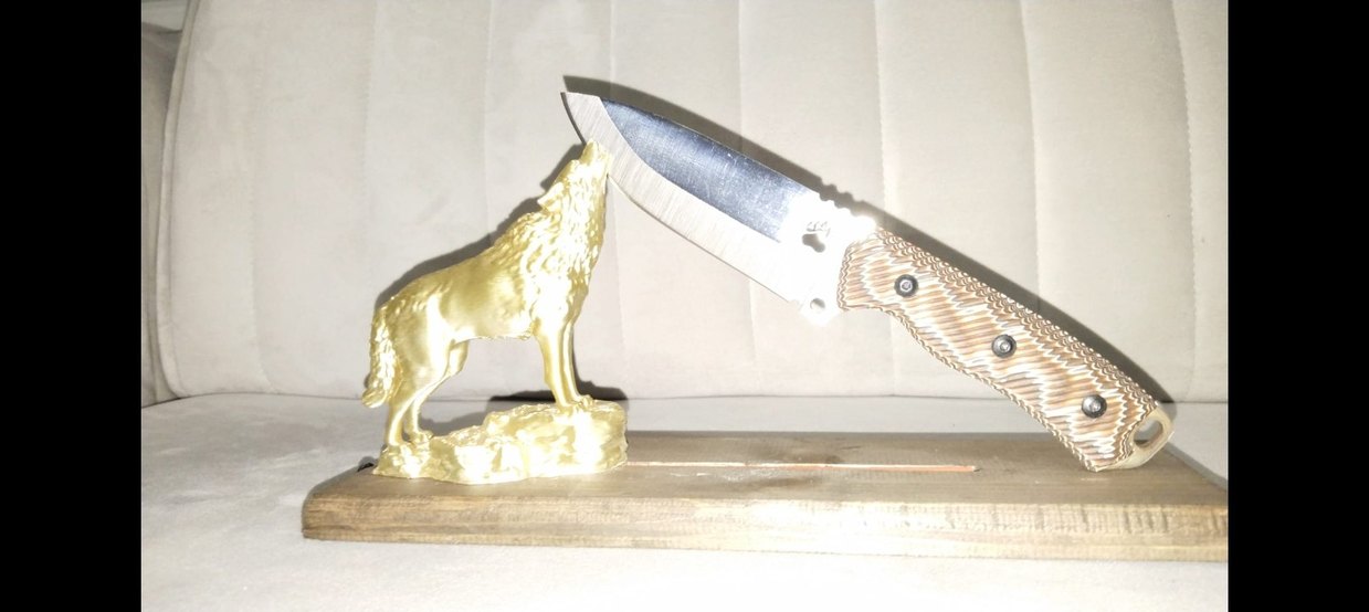 Altın Kurt Figürlü Bıçak ve Kılıf Seti - Görsel 2