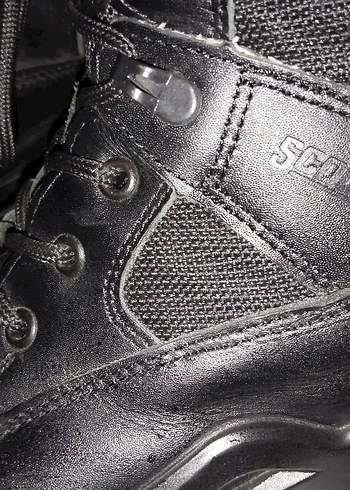 Erkek Siyah Deri Bağcıklı Scooter Bot - Görsel 3