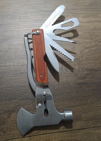 Ahşap Saplı Çok Fonksiyonlu Kamp Aleti - Görsel 3