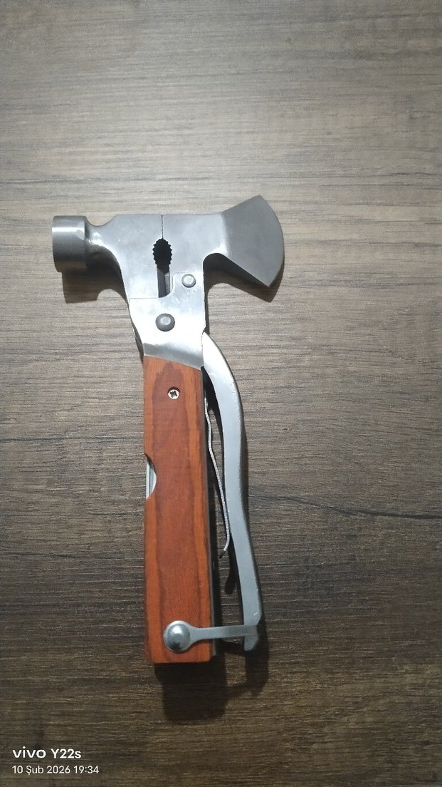 Ahşap Saplı Çok Fonksiyonlu Kamp Aleti - Görsel 5