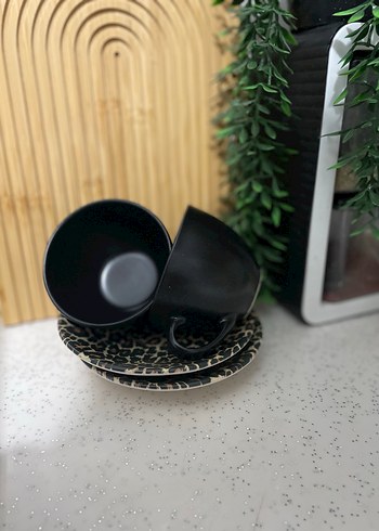 Çay Fincanı ve Leopar Desenli Tabak Seti - Görsel 5