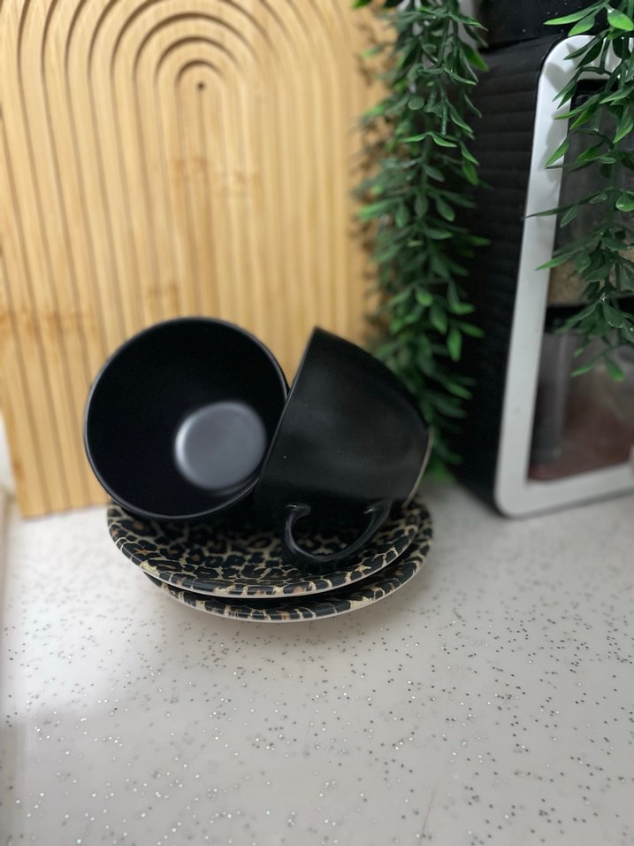 Çay Fincanı ve Leopar Desenli Tabak Seti - Görsel 5