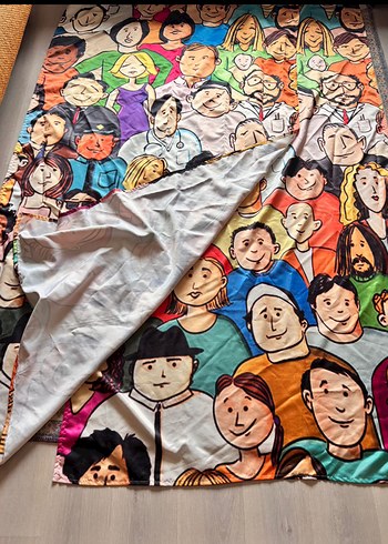 renkli baskılı fon perde - Görsel 2