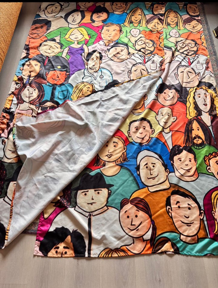 renkli baskılı fon perde - Görsel 2