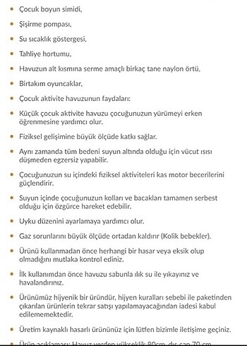 Beden Bebek Aktivite Havuzu