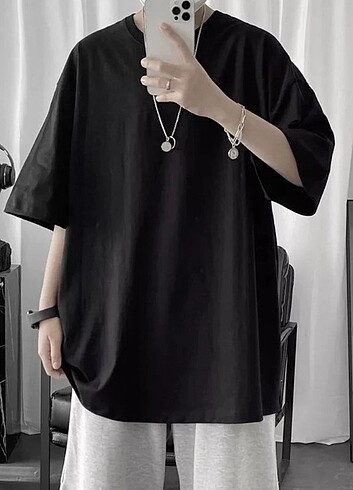 Siyah oversize Basic ünisex model 