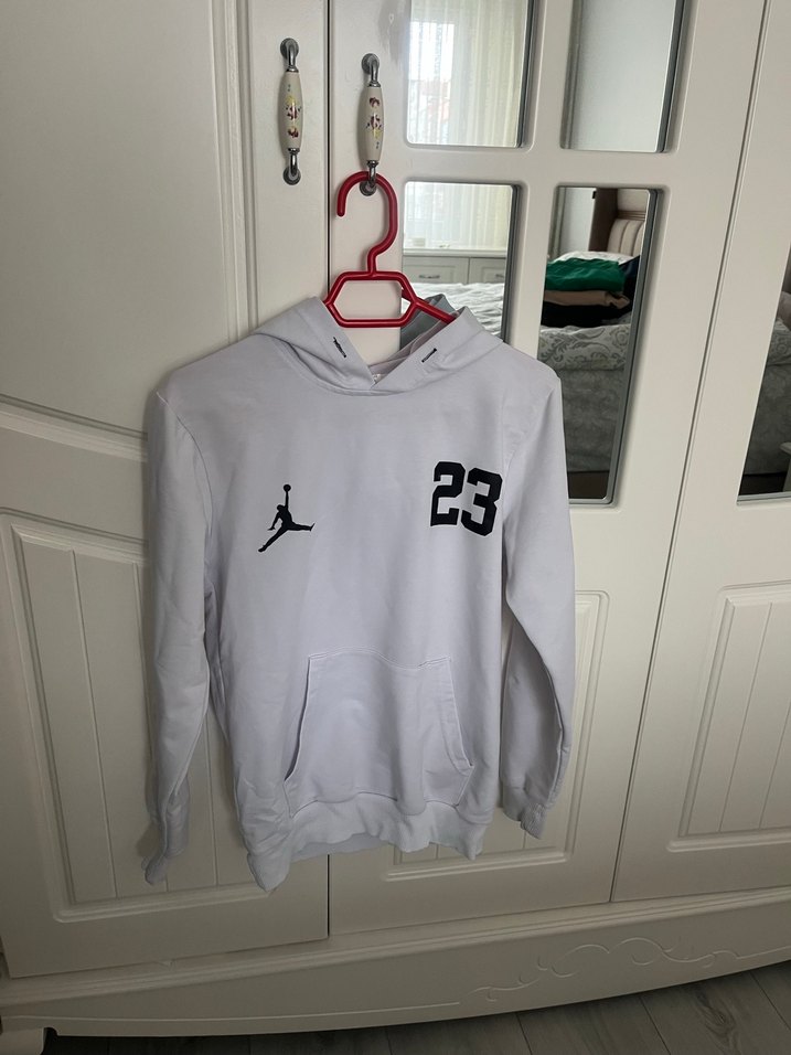 Beyaz Kapüşonlu Erkek çocuk Sweatshirt - Görsel 2