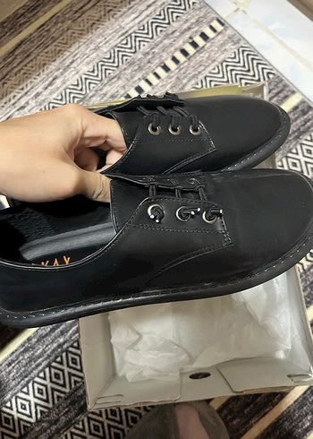37 Beden siyah Renk Yaya Siyah Platform Topuklu Kadın Oxford Ayakkabı