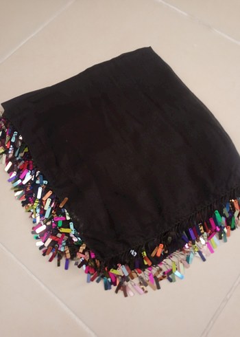 Renkli Püsküllü kadın yazma - Görsel 5