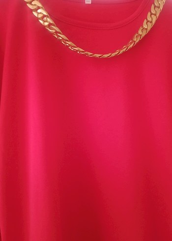 Kırmızı Zincir Detaylı Rahat Kesim Kadın Takım - Görsel 3