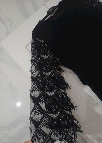 44 Beden Siyah Gotik Uzun Kollu Kadın Elbise