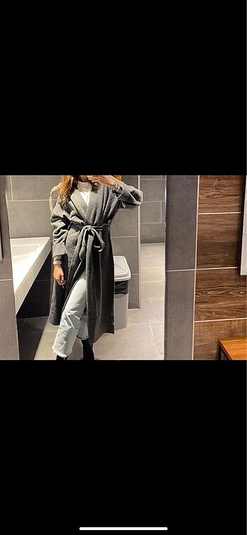 m Beden Mango Oversize Uzun hırka