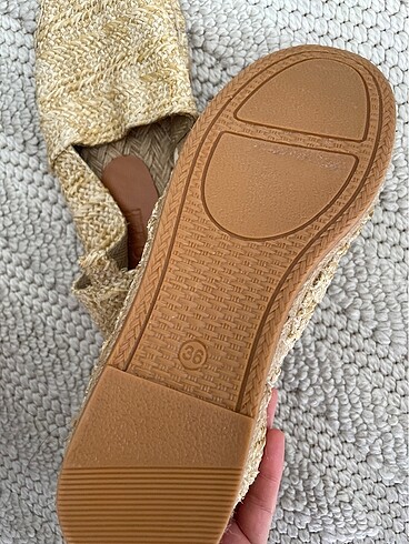 36 Beden camel Renk MUDO HASIR ESPADRİL
