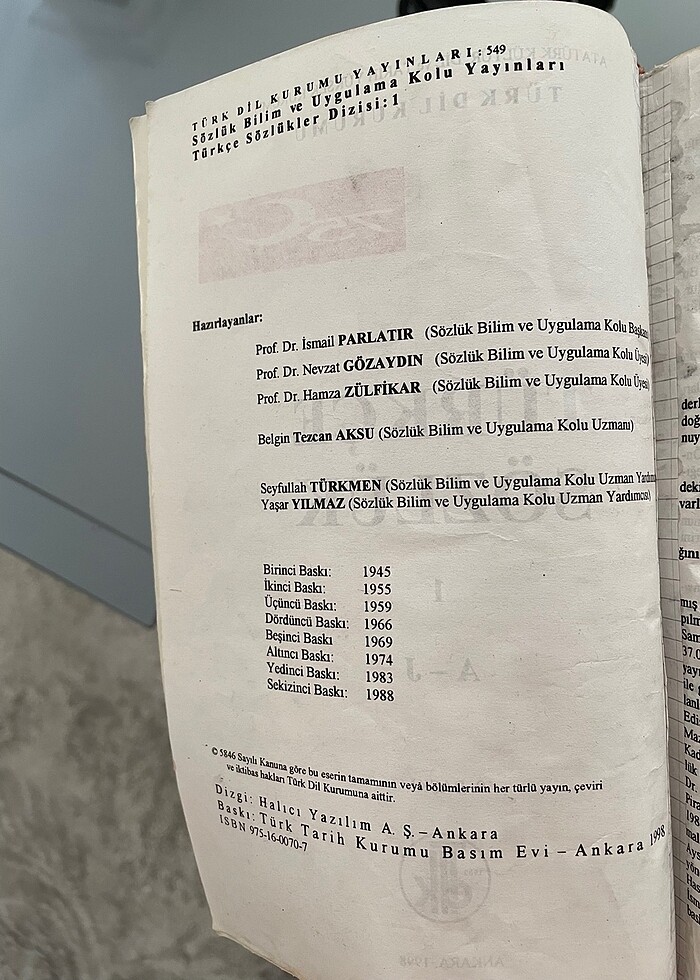 Türkçe Sözlük - 2 Cilt Takım (Ciltli) Türk Dil Kurumu - Görsel 3