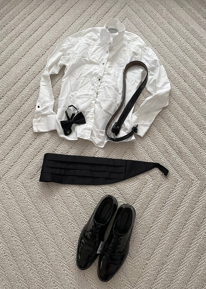 Altınyıldız simokin toplu ürün ayakkabı gömlek kemer papyon - Görsel 4