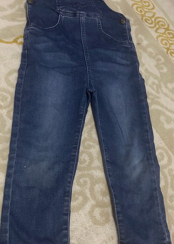 Unisex Mavi Denim Tulum - Görsel 3