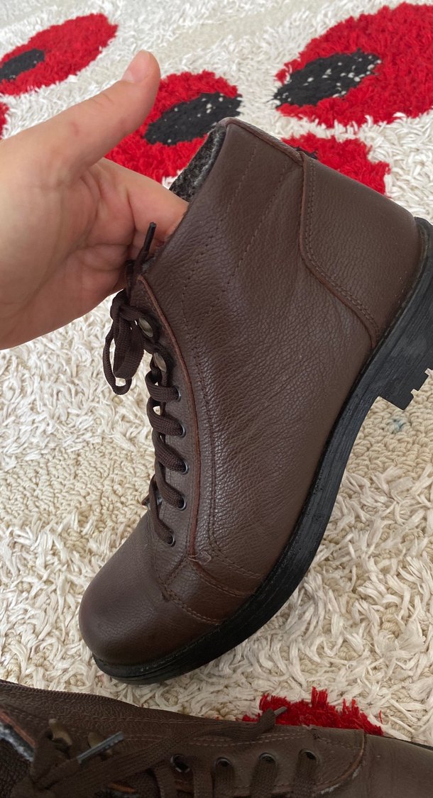 Kahverengi Kürklü Erkek Deri Bot - Görsel 4