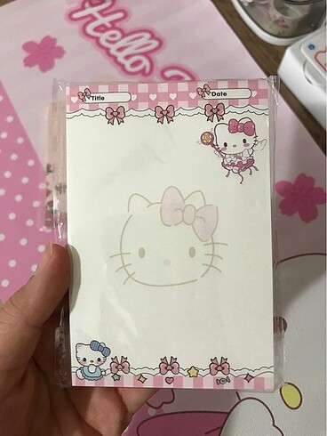  Beden Hello kıtty notepad seti