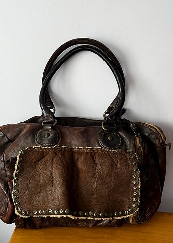 American Vintage Campomaggi Vintage Kahverengi Deri El Cantasi