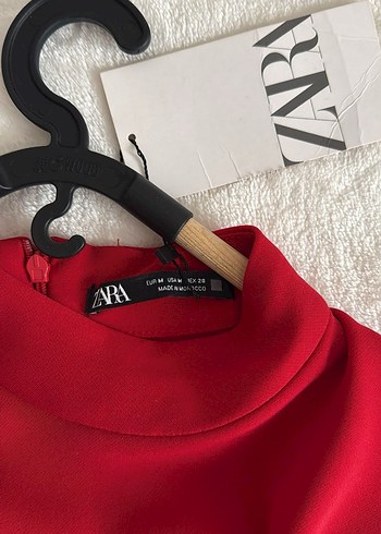 Kırmızı Pilili Midi Elbise - Görsel 3